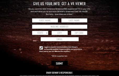 Dewars Scratched Cask - Get a Viewer Page