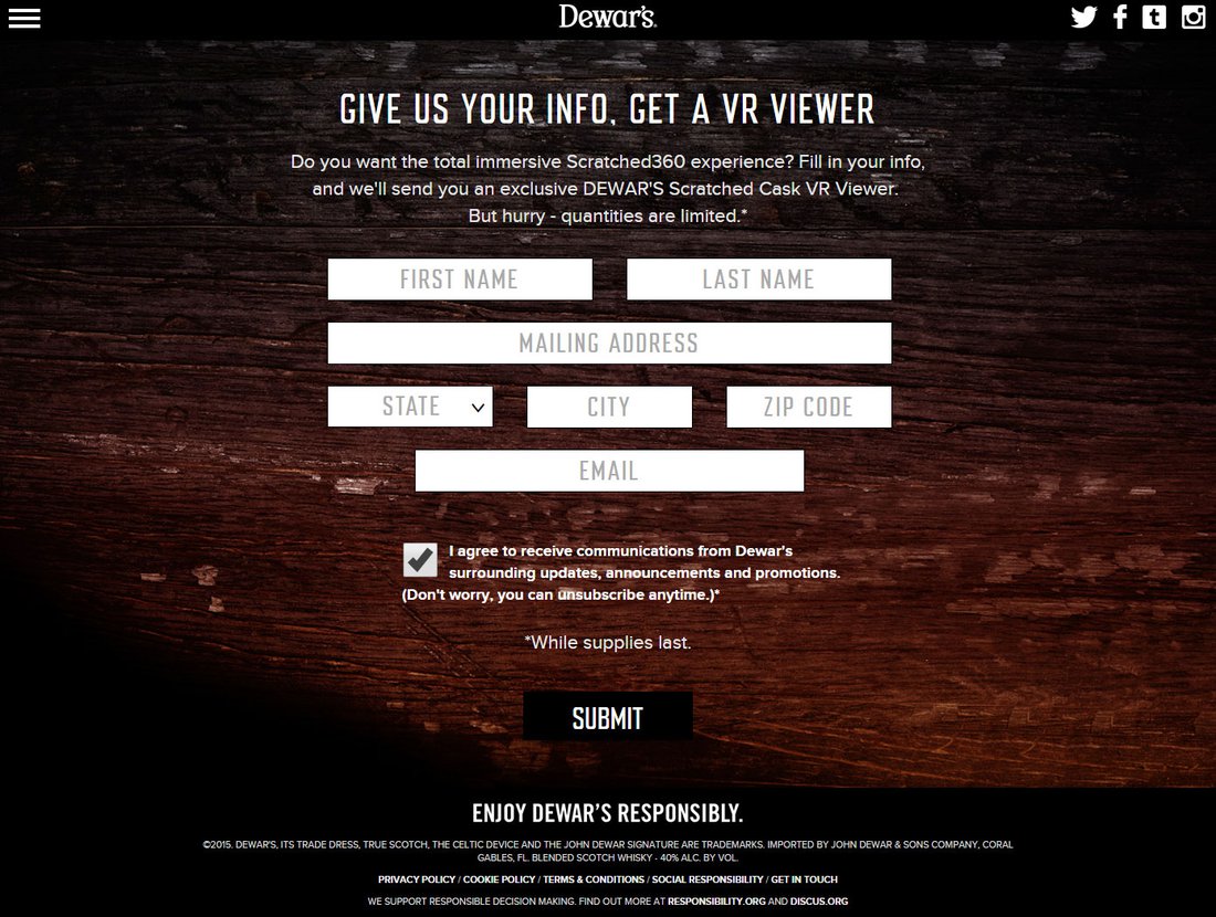 Dewars Scratched Cask - Get a Viewer Page