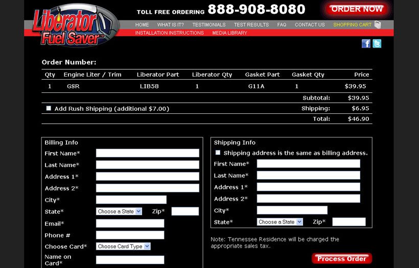 Checkout Page