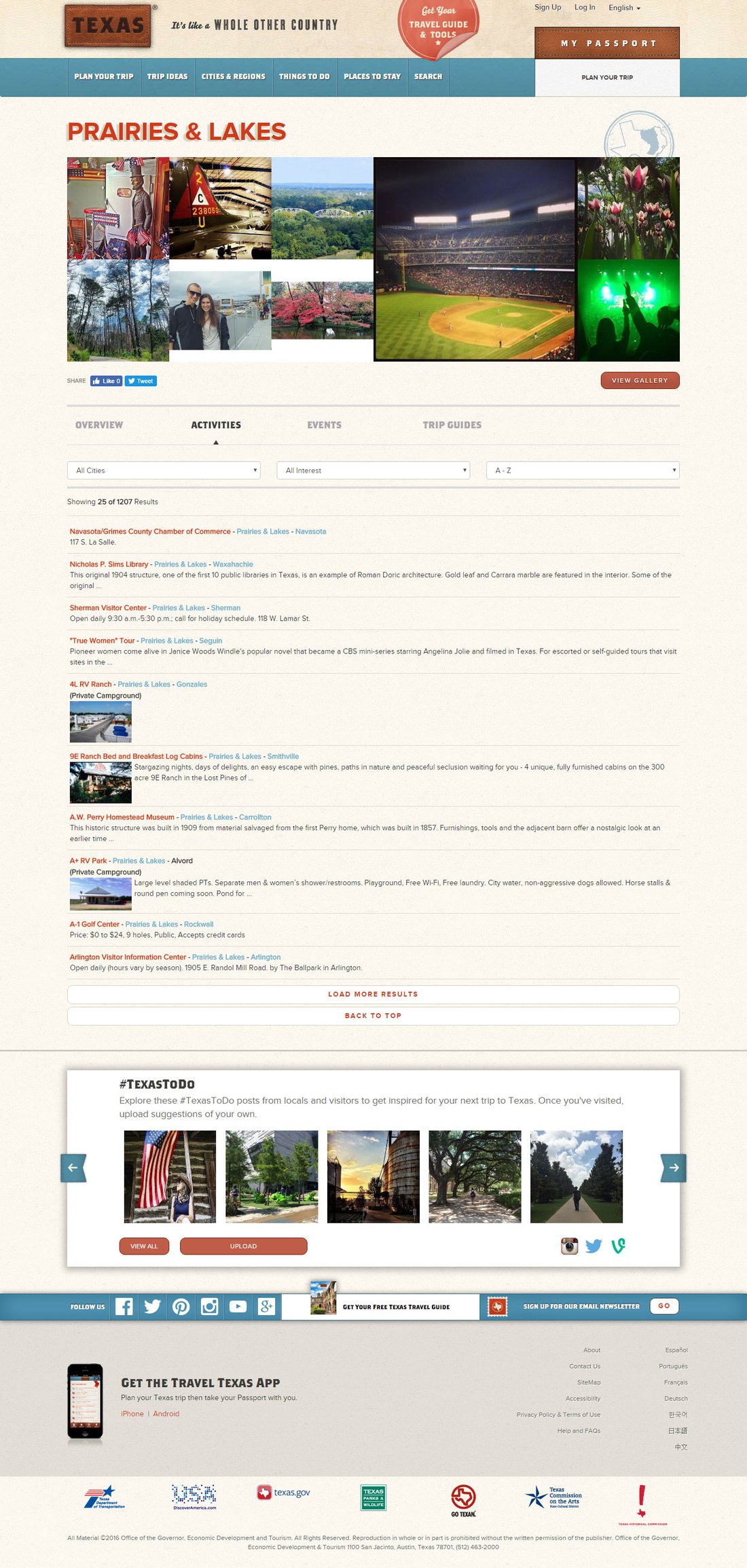 Prairies and Lakes Activities Page